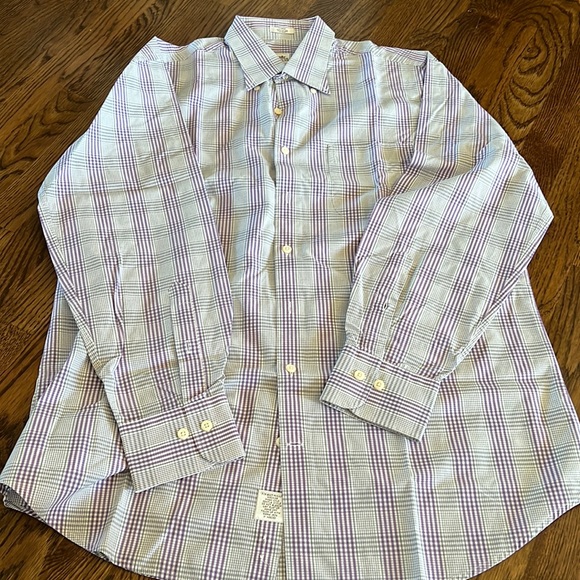 Peter Millar | Men’s gray and blue button down shirt | L - Picture 1 of 4